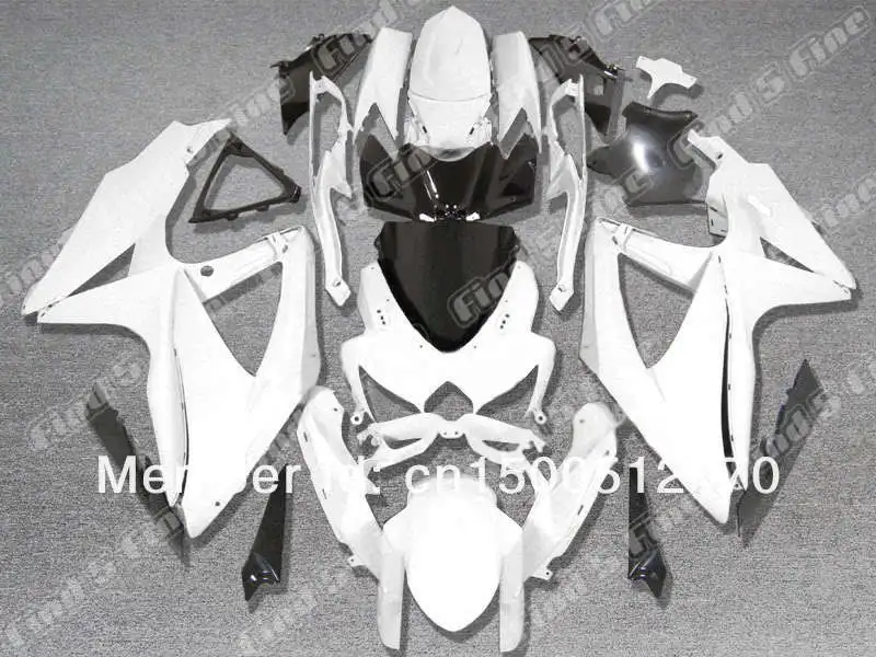 

white black body for SUZUKI GSXR600 GSXR750 08 09 10 GSX-R600 GSX-R750 08-10 GSXR 600 750 2008 2009 2010 2008-2010 fairing kit