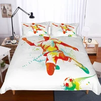 3d bedding set duvet cover football player printed comforter bedroom clothes with pillowcases for boy