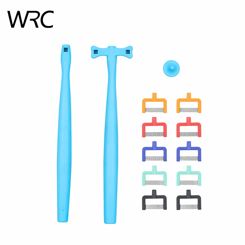

Dental Orthodontic Manual IPR Stripping System Kit for Polishing Oral Surface Cleaning Saw Tooth Scraper