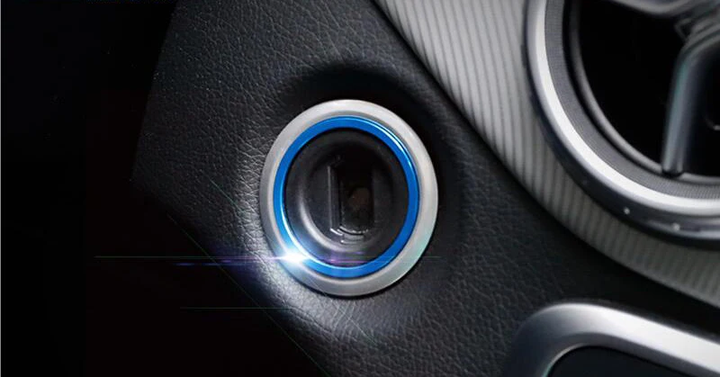

Car styling Ignition Switch cover trim key Ring Hole Circle Stickers for for C E Class GLA CLA GLC W205 W212 X253 C117