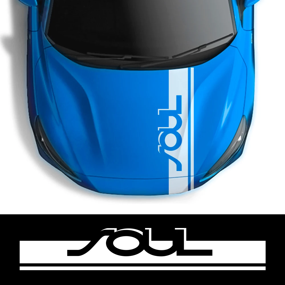 Длинные наклейки на капот автомобиля для Kia Soul спортивный Стайлинг украшение