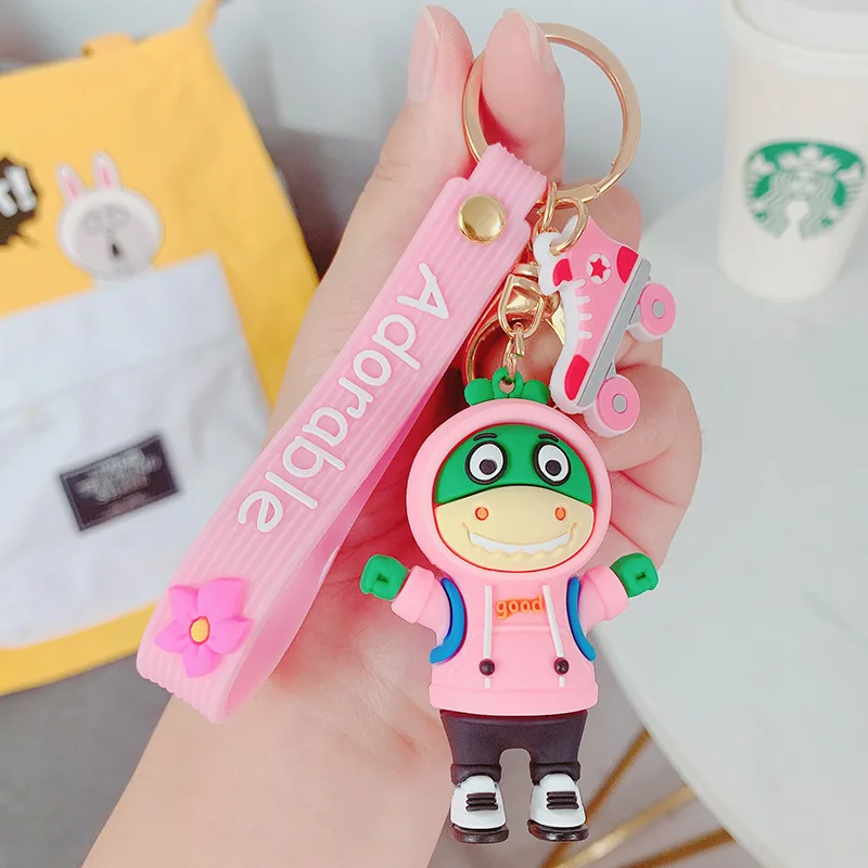 

Cartoon Fashion Hoodie Animal Key Chain Cute Shark Shiba Inu Car Key Chain RingDonkey Ornaments Small Gift Key Chain Wholesale