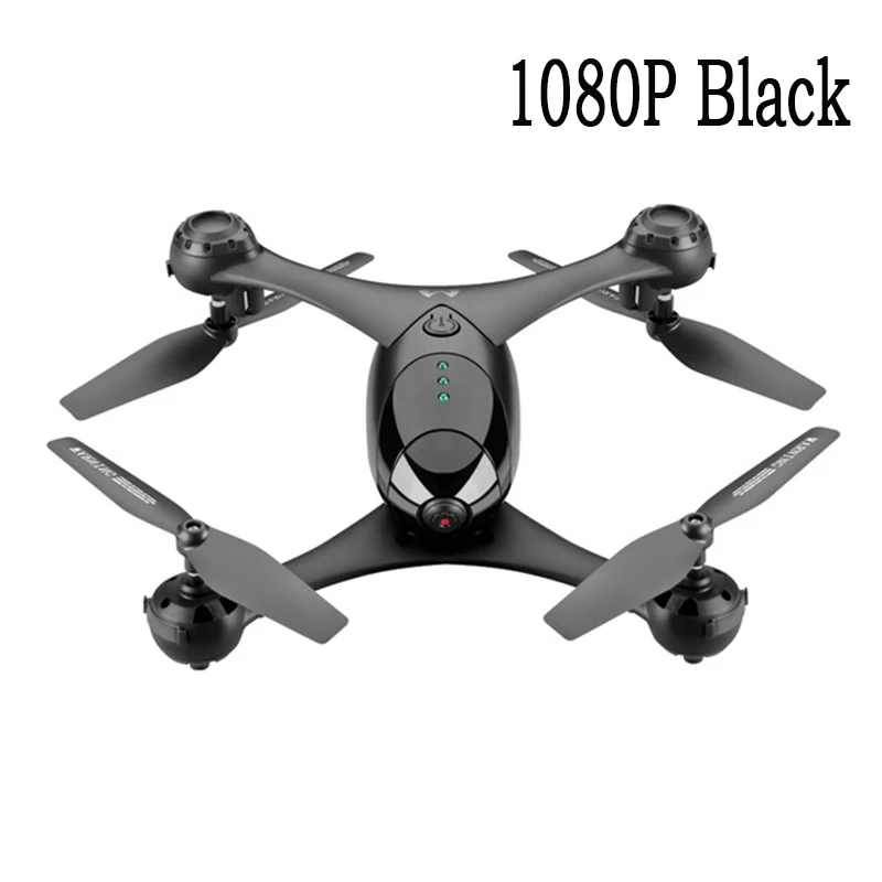 1080P Black Радиоуправляемый вертолет 4K Дрон с камерой HD Дрон wifi FPV Квадрокоптер высота удерживайте следуя за мной селфи Дрон детский подарок на день рождения игрушка - Цвет: 1080P Black