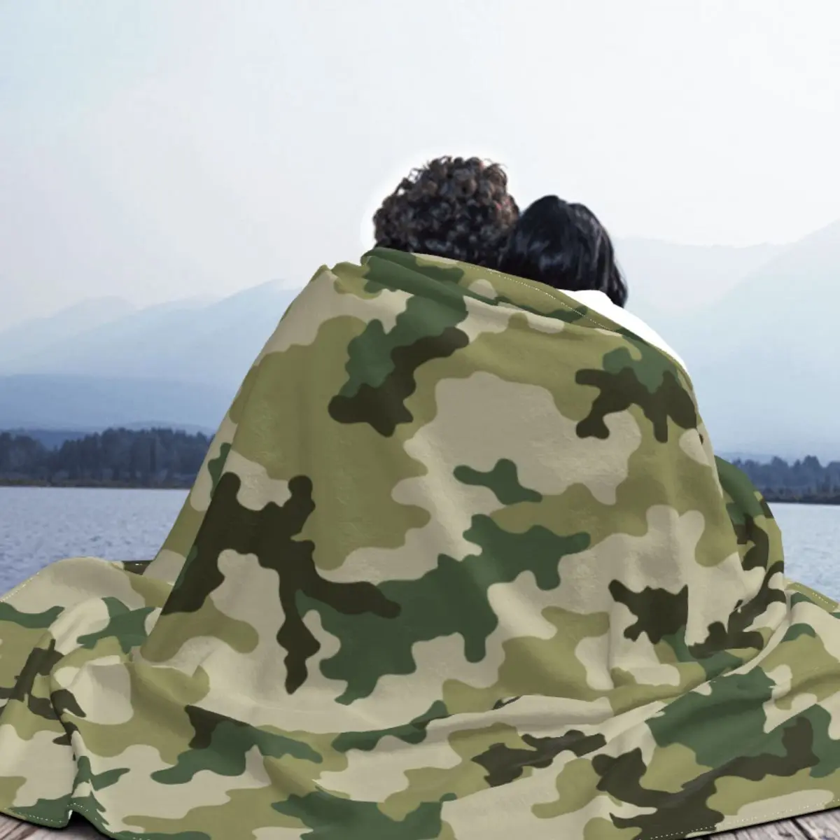 Russian Woodland Camouflage Blanket Autumn/Winter Soldier Military Portable Soft Throw for Sofa Bedroom Bedding Throws | Дом и сад