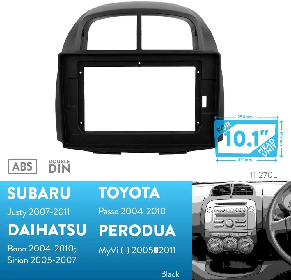 Лицевая панель автомобильного радиоприемника 10 1 дюйма для DAIHATSU Boon 2004-2010 Sirion 2005-2007