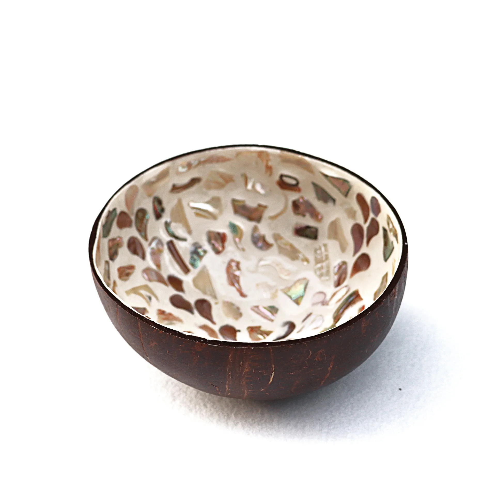 Bohemian Colorful Painted Porch Key Storage Tray Coconut Shell Bowl Display Board Jewelry Necklace Earrings Decoration Organizer | Дом и сад