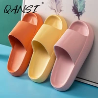 candy color platform indoor couples slippers casual comfortable eva women slippers non slip bathroom shoes for women summer 2021