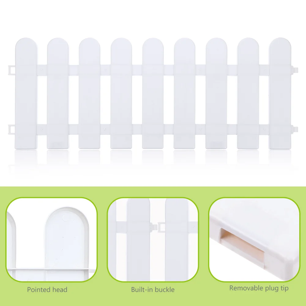 

4pcs Kindergarten Flower Fence Garden Vegetable Small White Fence Decor