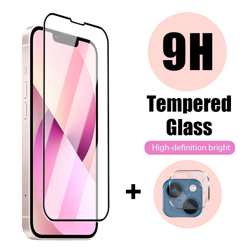 

2 в 1 Защитное стекло для iphone 13 12 11 Pro max XS max mini 8 7 6 6s plus X XR