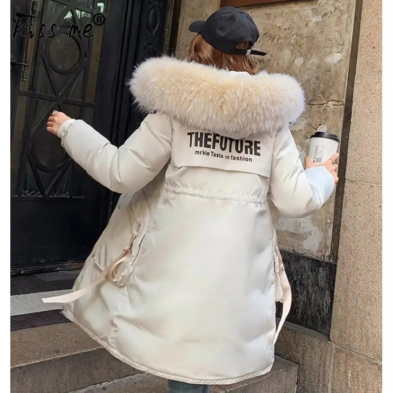 Winter Thermal Outdoor Coat Loose Camping Hiking Down Jacket With Siamese Cap Women Long Windproof Hooded Solid | Спорт и
