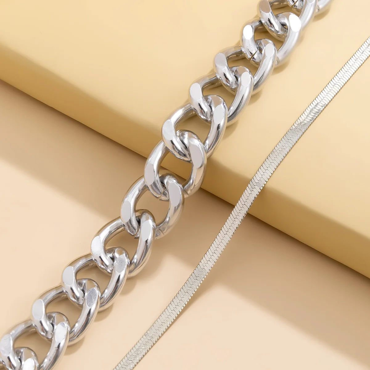 Многослойное толстое короткое ожерелье до ключиц мужское Ретро стандартное