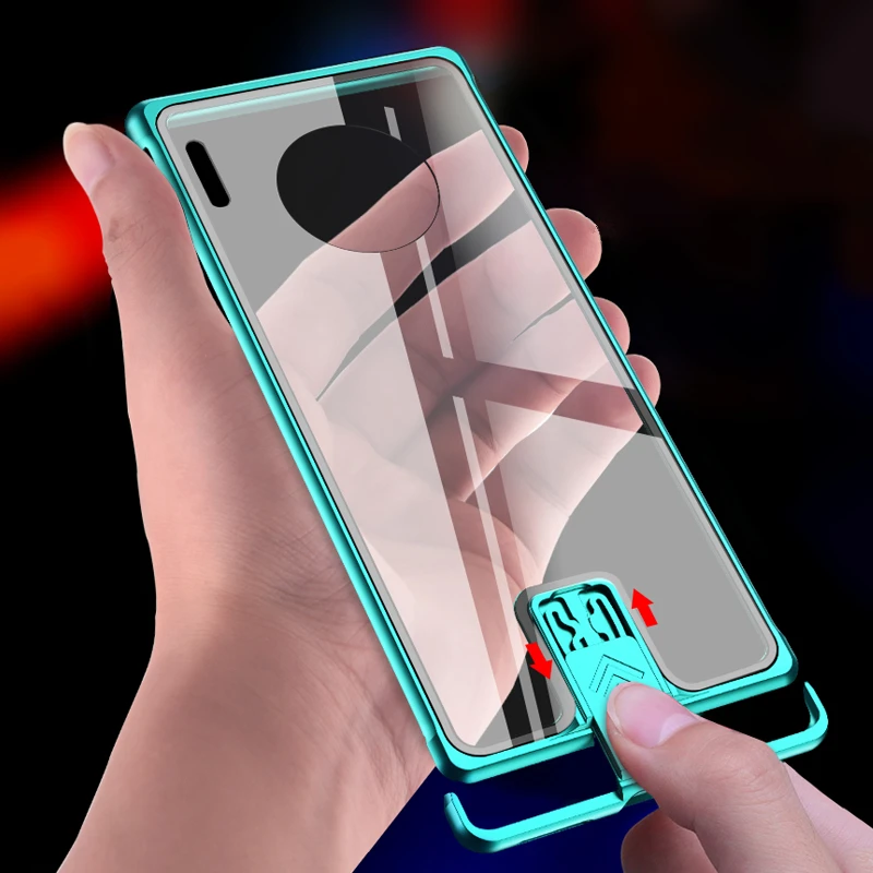 OMEVE Mate 30 Pro Чехол безрамочный металлический бампер чехол для Huawei из закаленного