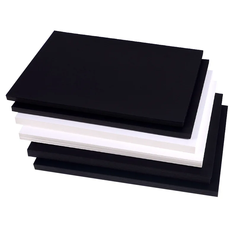 

A3 / A4 black thick cardboard white thick cardboard 4K 8K thick hard black and white business card paper drawing cardboard