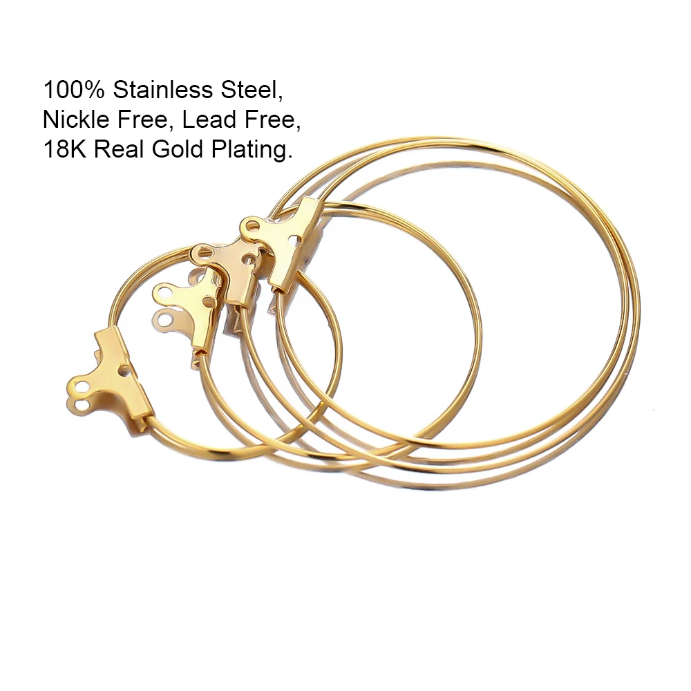 Semitree 20 шт. Ушная проволока из нержавеющей стали крючки для сережек коннектор