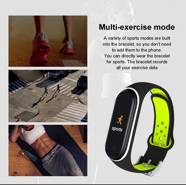 Смарт-браслет TWISTER.CK M4 Plus с цветным экраном пульсометр фитнес-трекер активности