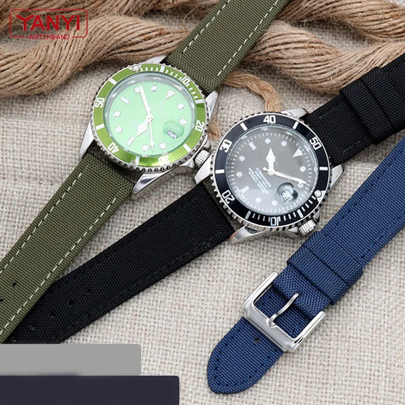 Нейлоновый ремешок для часов I-WC Seiko SKX007 SKX009 тканевый Прочный Спортивный мягкий