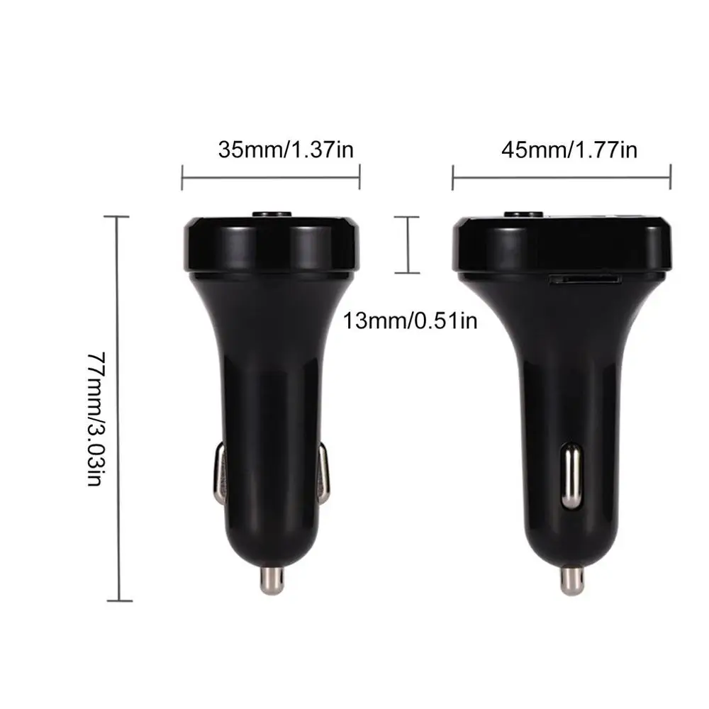 

Bluetooth Wireless Car kit Handfree LCD FM Transmitter Dual USB Car Charger 2.1A MP3 Music TF Card U disk AUX Player