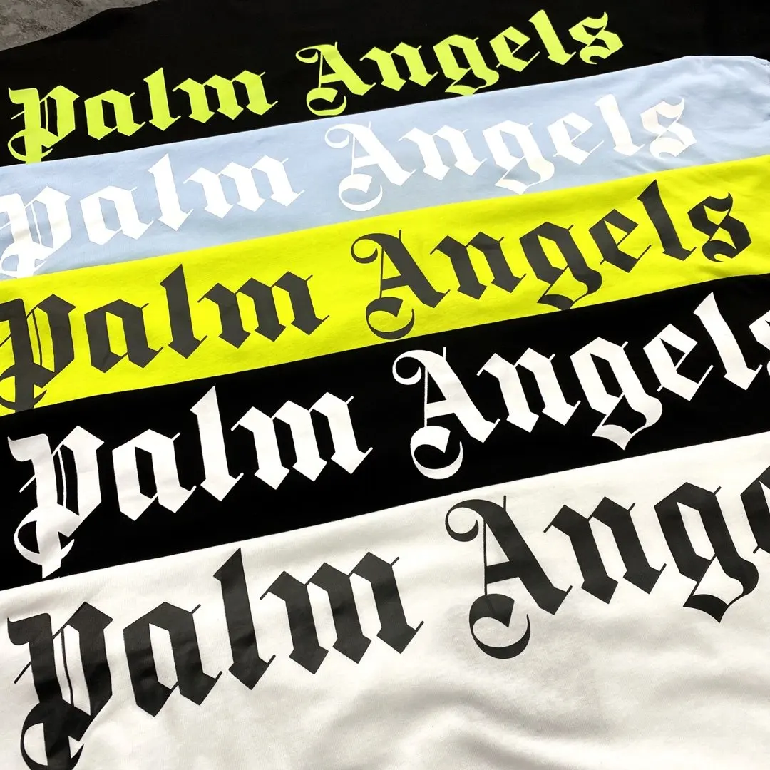 

Palm Angels fog high street with letter print bat sleeve bottoming long-sleeved T-shirt on the back 686654