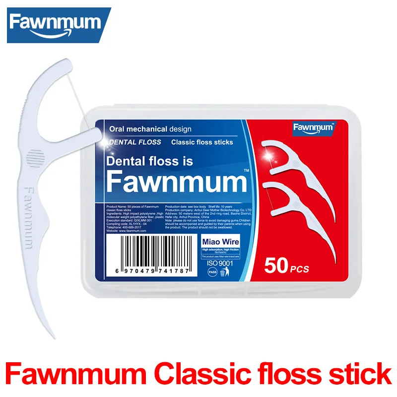 

Fawnmum50Pcs зубная нить Пластиковые зубочистки s уход за зубами межзубные щетки флостеры одноразовые гигиена полости рта
