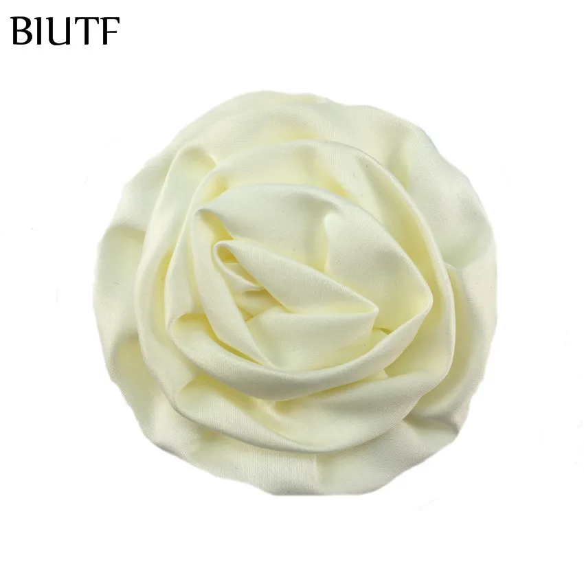 10 шт./лот 3 ''мягкие свернутые розетки шелк с зажимом для волос плоской спинкой
