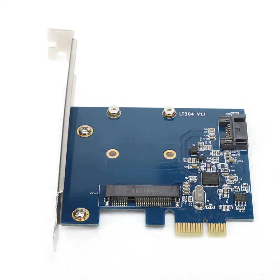 Настольная карта расширения PCI-E к MSATA + SATA адаптер SSD твердотельный накопитель 'x1