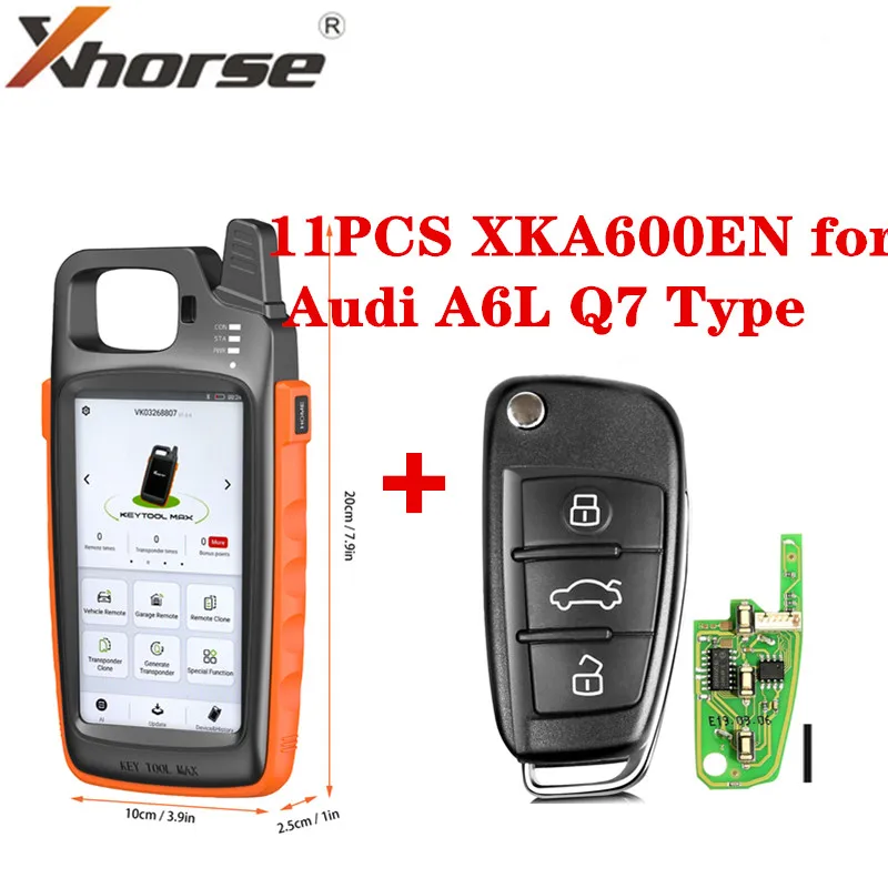 10 шт. XKA600EN VVDI2 для Audi A6L Q7 тип универсальный дистанционный ключ 3 кнопки плюс VVEI Kry