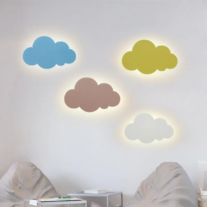 Современный настенный светильник в виде облака 15 Вт белый розовый светодиодный