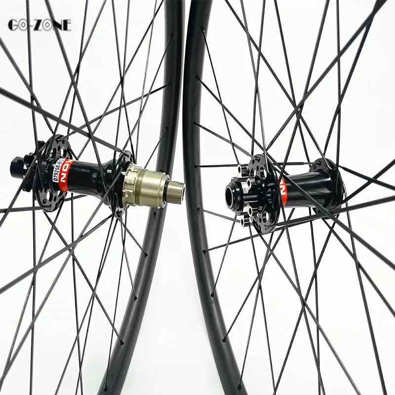 Günstig 29 Zoll Asymmetrische 33x30mm Tubeless Fahrrad Carbon Räder Novatec D791SB D792SB Boost 110x15 148x12 Mtb Disc Bremse Naben Laufradsatz