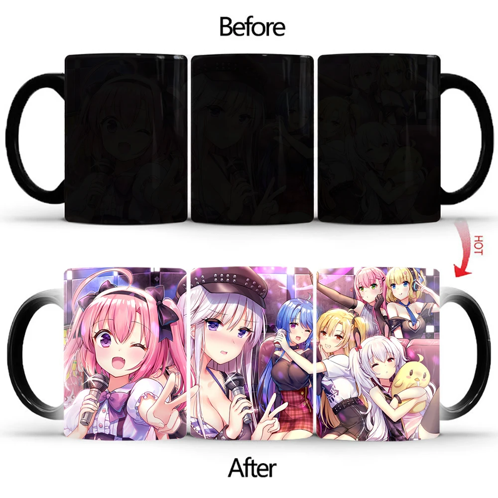 

Party girl Color Changing mug BSKT- 172 Coffee cups Drinkware Heat Sensitive mugs Magic Ceramic Tea Cup Birthday Gift