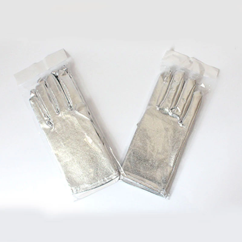 

Patent Leather Evening Party Performance Mittens Etiquette Gloves Unisex Gloves Wet Look Fake Leather Metallic Gloves