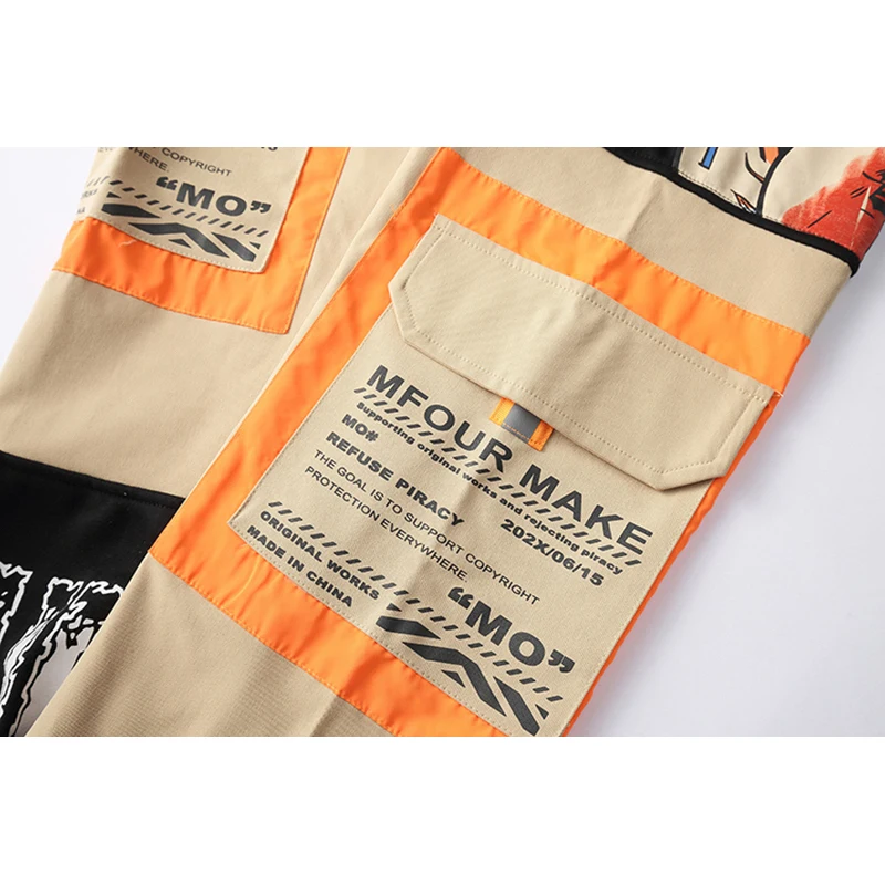 Штаны шаровары для бега с мультипликационным принтом в стиле Харадзюку