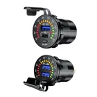 12 В Быстрая зарядка 3,0 USB SUV автомобильное зарядное устройство водонепроницаемое 18 Вт Тип C PD розетка быстрое зарядное устройство светодиодный вольтметром вкл. ВЫКЛ. Выключатель питания