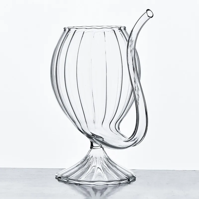 

Red Wine Glass Cups Whiskey Glass Heat Resistant Glass Sucking Juice Milk Tea Wine Cups With Drinking Tube Straw Halloween Gift