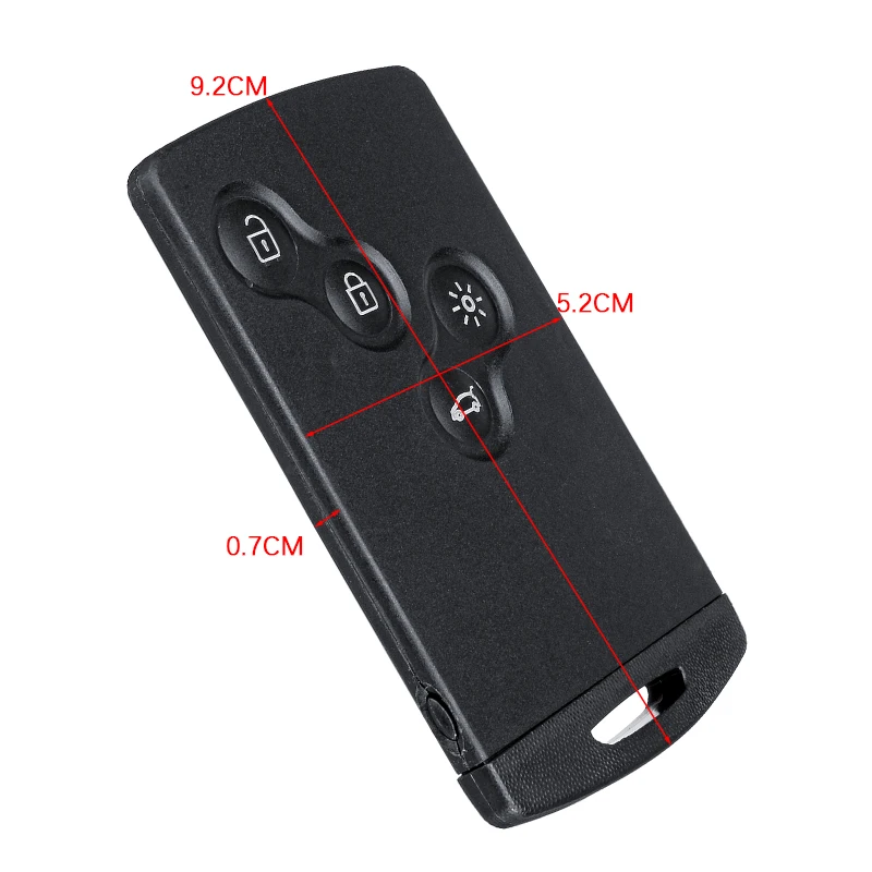 4 Button Smart Card Car Key Fob For Renault Koleos Clio Megane Scenic Laguna 433Mhz PCF7952 Chip Remote With Blade | Автомобили и