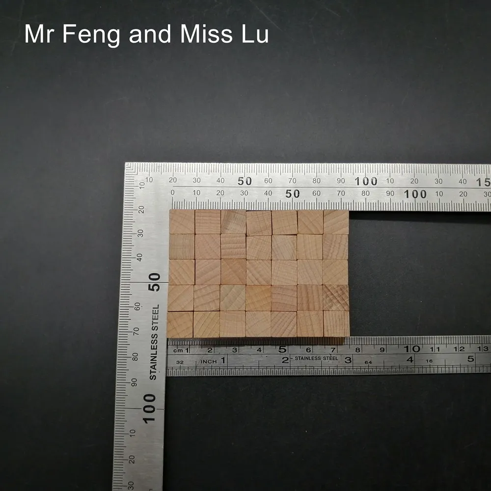 10 мм 5*7 шт деревянный куб головоломка лазерная гравировка процесс Принять