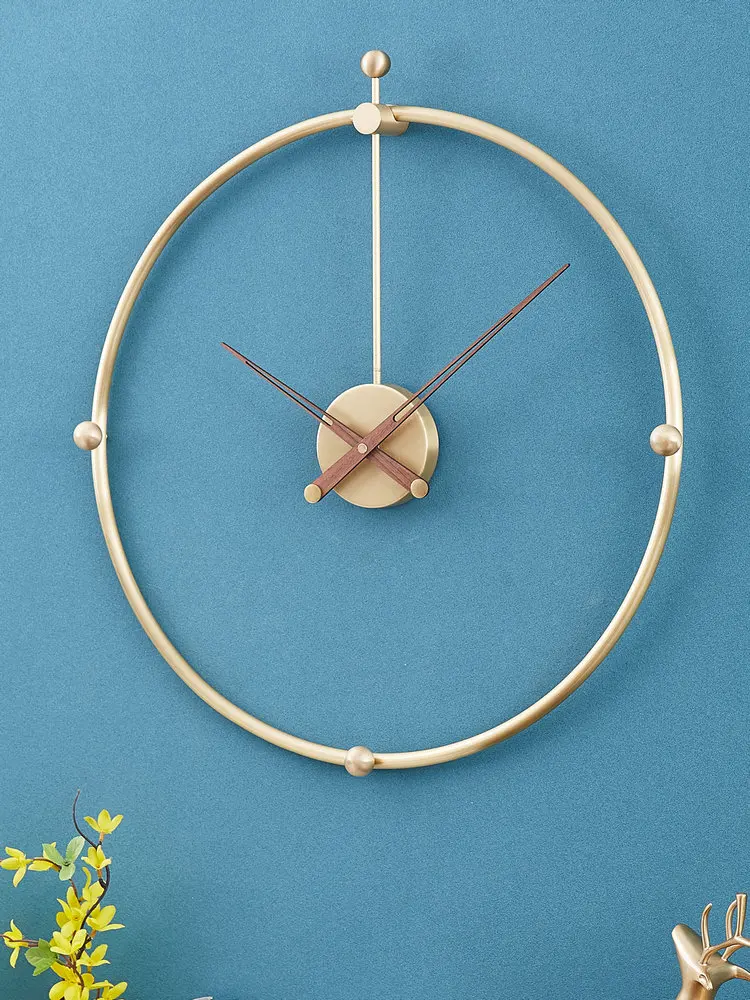 Большие настенные часы в Испании из чистой меди золотистые металлические