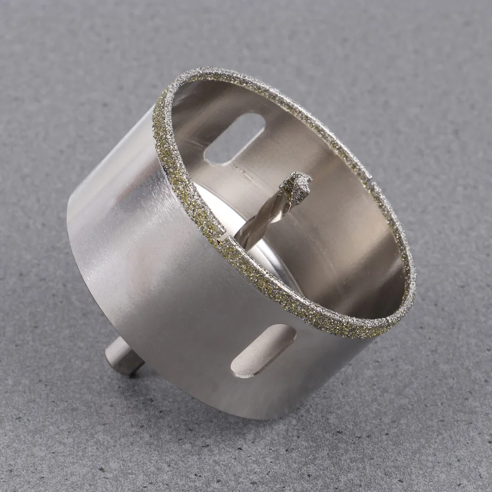 

75mm Hole Drill Bits for Glass Marble Ceramic Tile or Granite Electric Drill Tools Accessories (Silver)