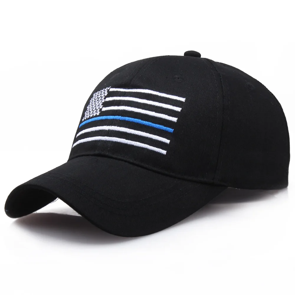 

Men's USA Flag Embroidery Baseball Caps Fashion Cotton Black Snapback Hip Hop Caps Male Outdoor Sun Trucker Hat For Women Girls