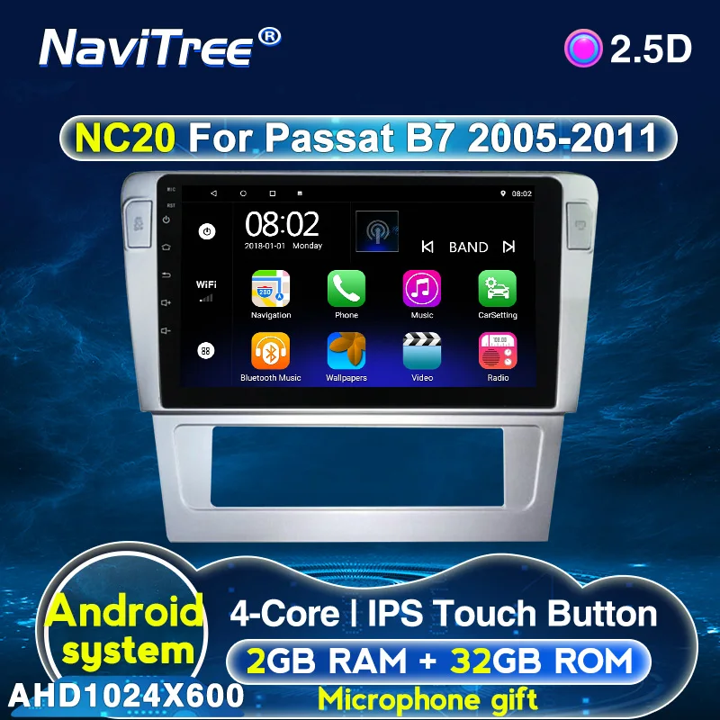 Navitree для VW Volkswagen Passat B7 2010 2015 автомобильный Радио мультимедийный видео плеер GPS No 2
