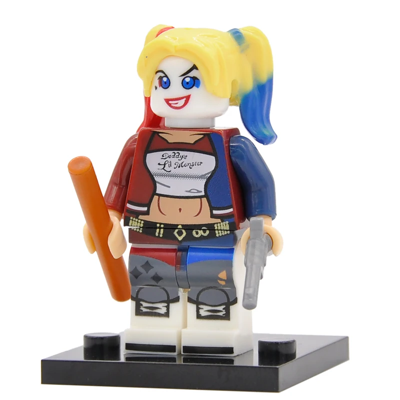 Harley Quinn Один горячий Супер Герои 500+ горячая фигурка Marvel DC Мстители Дэдпул Звездный огонь Бэтмен Супермен железный человек строительные блоки игрушки - Цвет: Harley Quinn