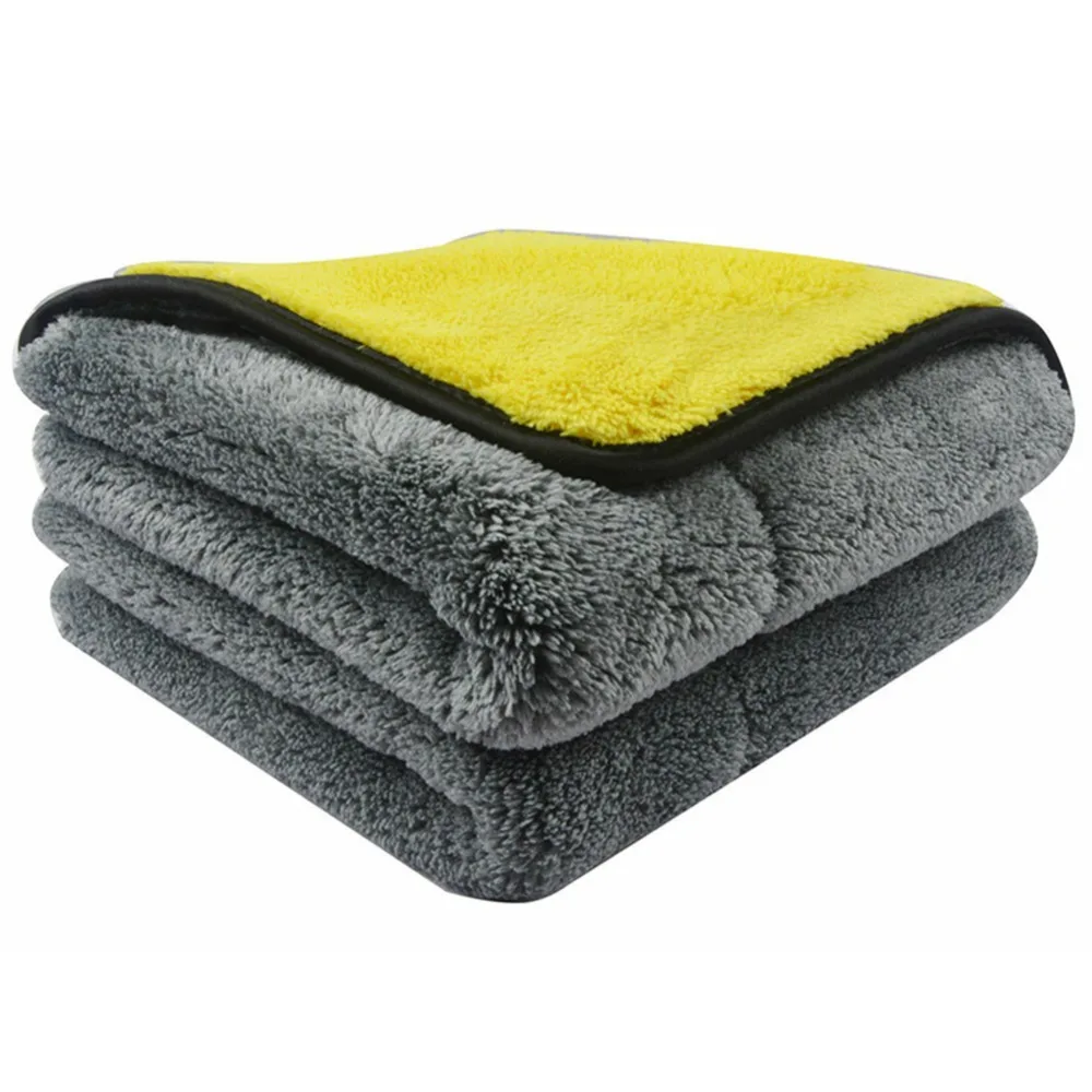 1pc 45*38cm Car Washing Thickening Water Absorbing Double-sided Velvet Washing Towel Car Care Anti Scratch Car Cleaning Cloth