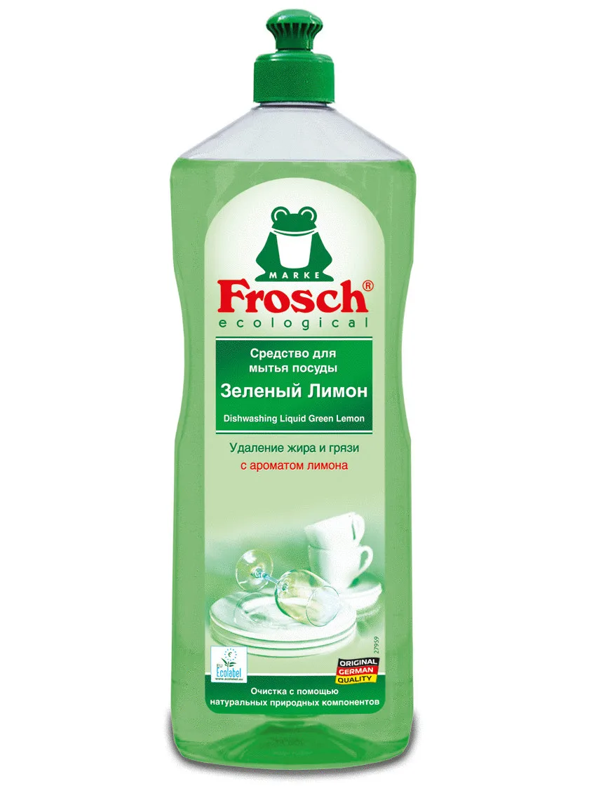 Средство для мытья посуды «Зеленый лимон» Frosch, 1 л