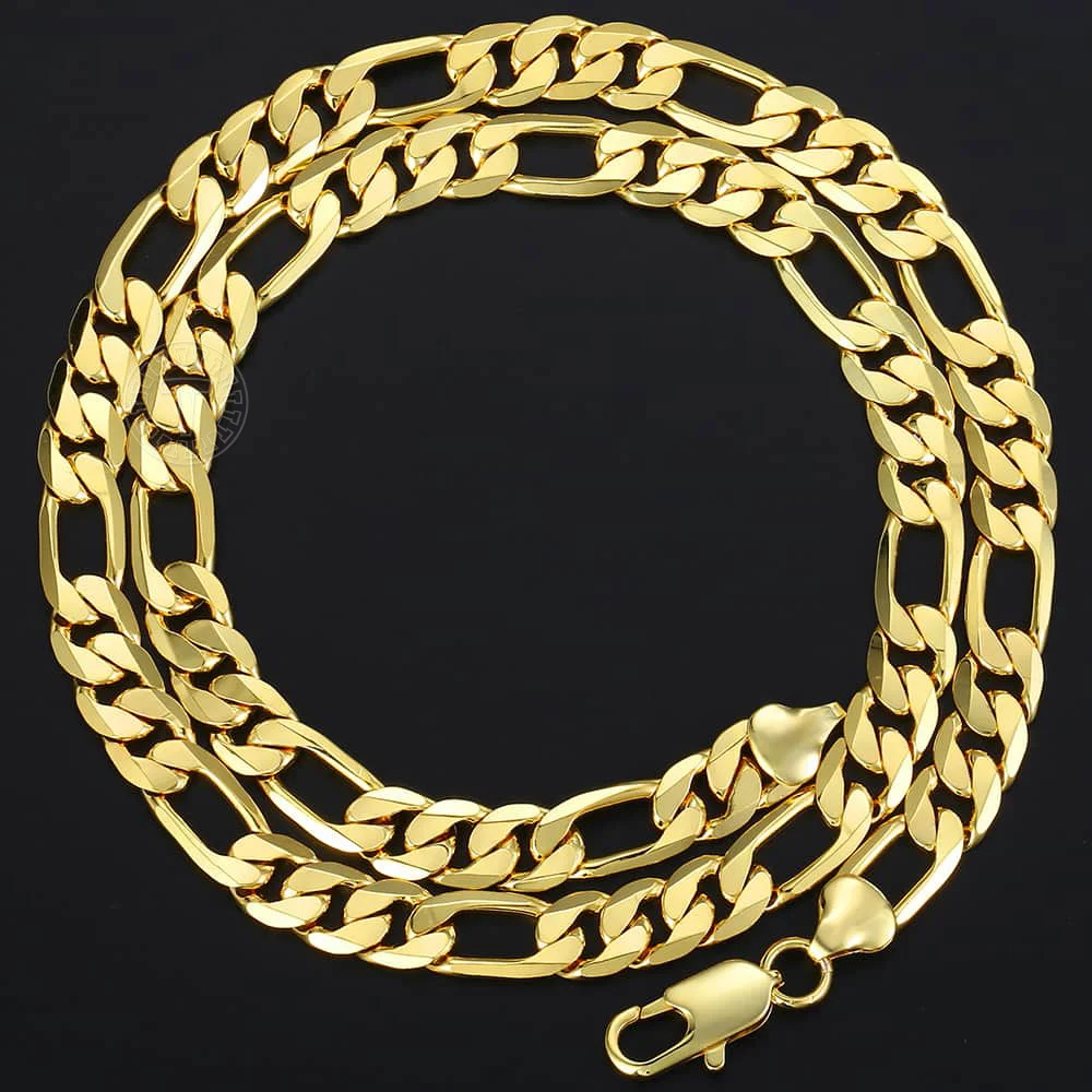 Мужская цепочка на шею Davieslee позолоченная для мужчин DLGNM53|chain necklace|men chain necklacenecklace