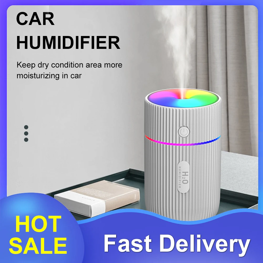 

Mini USB Car Air Humidifier Portable Air Freshener With LED Night Light 2 Modes Oil Diffuser For Car Air Purifiers Dropshipping