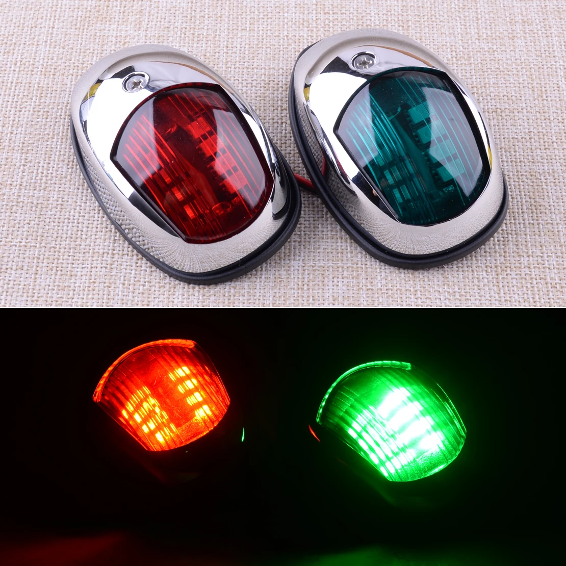 

2Pcs/Set ABS Bow Navigation NAV Light Signal LED Lamp for Marine Yacht Boat