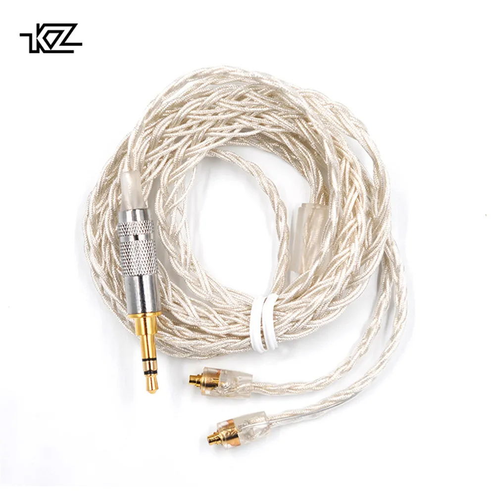 Кабельный соединитель KZ AS10 ZS10 ZST ES3 ED12 ZS5 ZS6 MMCX с посеребренным покрытием