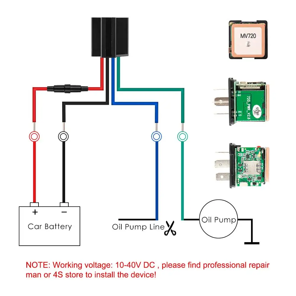 

Mini GPS Relay GPS Tracker Car MV720 9-90V Cut Off Fuel Vehicle Tracker Vibrate Overspeed Alert Geofence Free APP PK CJ720 LK720