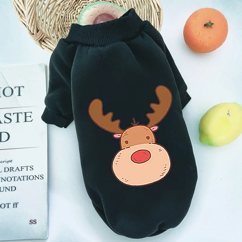Осенне-зимняя одежда для домашних животных теплый свитшот щенков толстовки