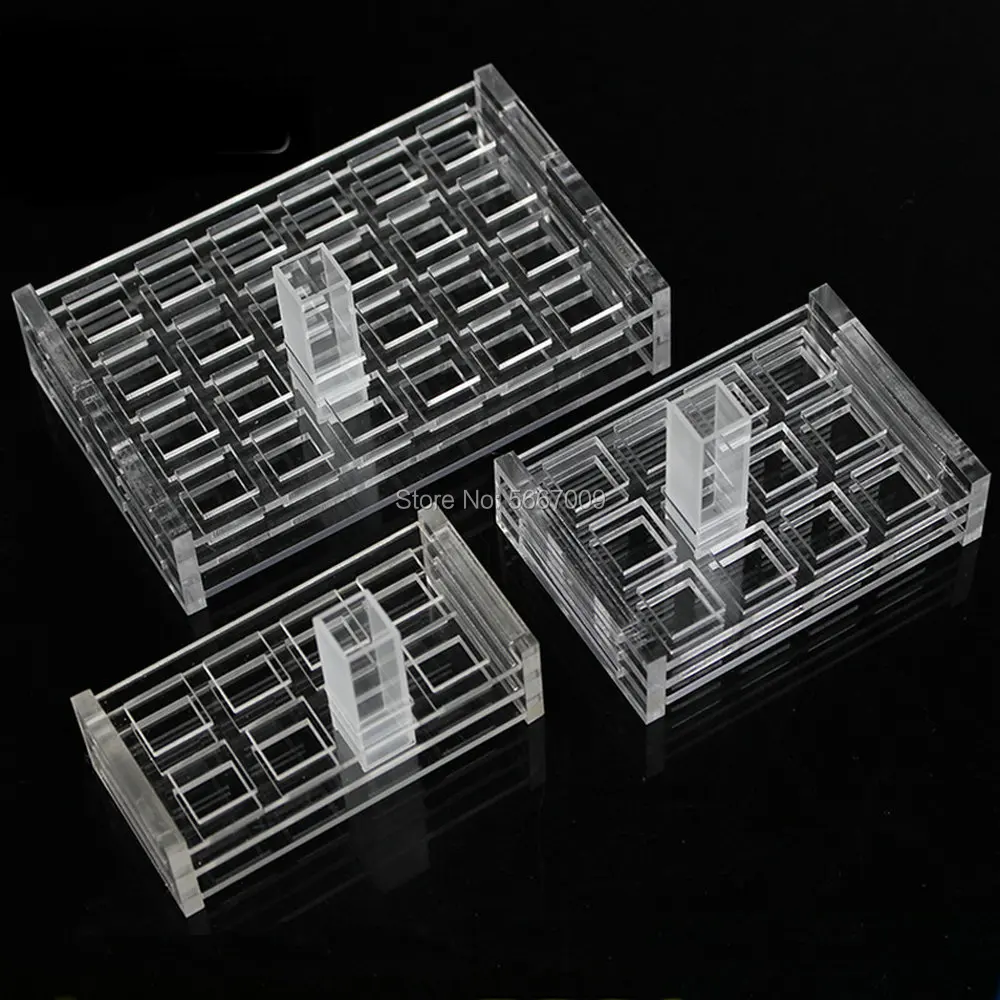 1PCS Organic Glass PMMA 751 10/20/30/40/50mm Cuvette rack Lab Supplies