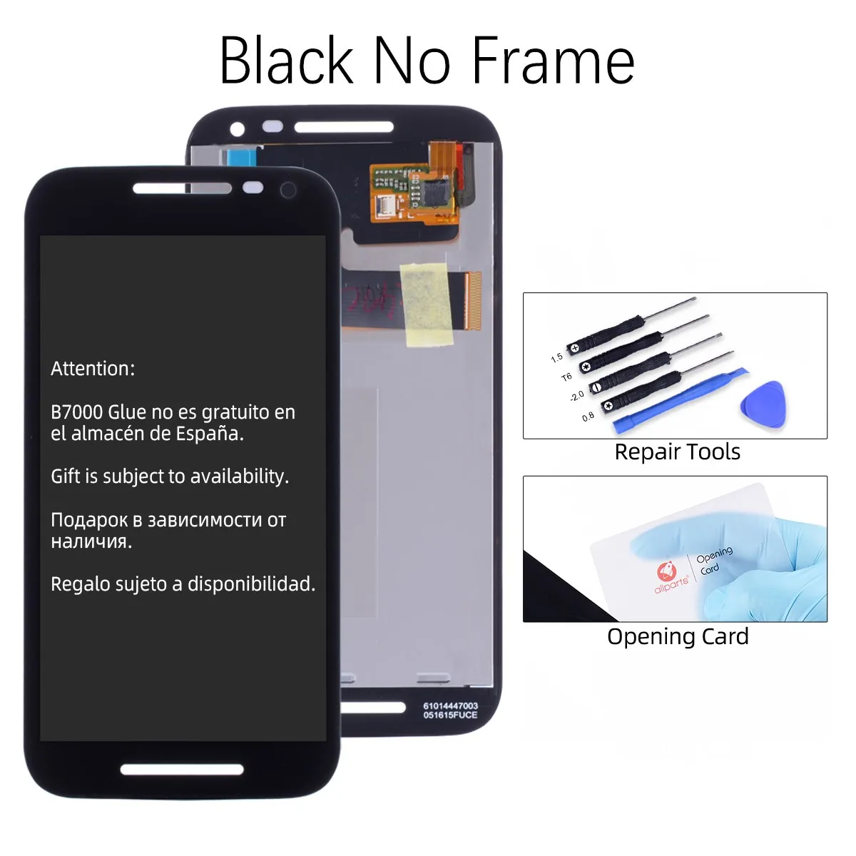 Black Дисплей для Motorola Moto G3 LCD XT1544 XT1543 xt1541 xt1550 в сборе с тачскрином 5.0" черный белый - Цвет: Black